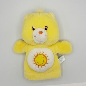 Vtg Care Bears Funshine Bear Hand Puppet Plush 8" Play Along Stuffed Animal Toy